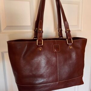 Dooney & Bourke East West CHELSEA Florentine leather CHESTNUT